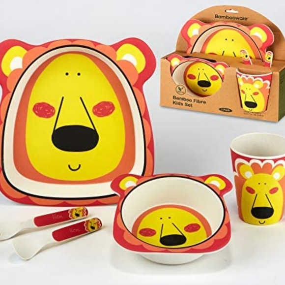 Bambooware Other - Bambooware Bamboo Fibre 5 Piece Kids Dining Set